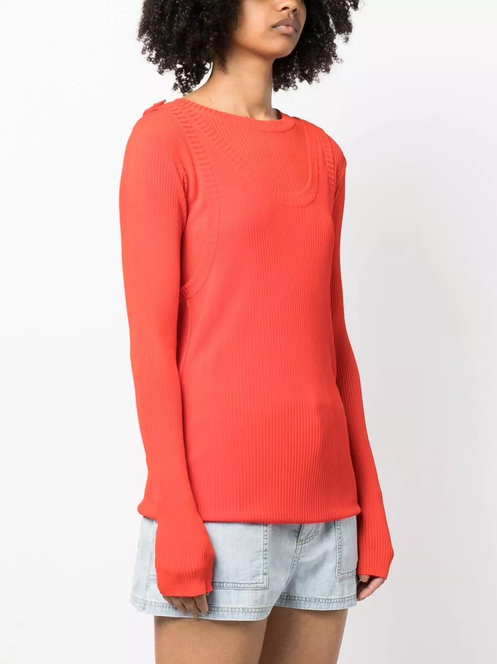 Affordable Marni layered-effect ribbed-knit jumper Women 0126