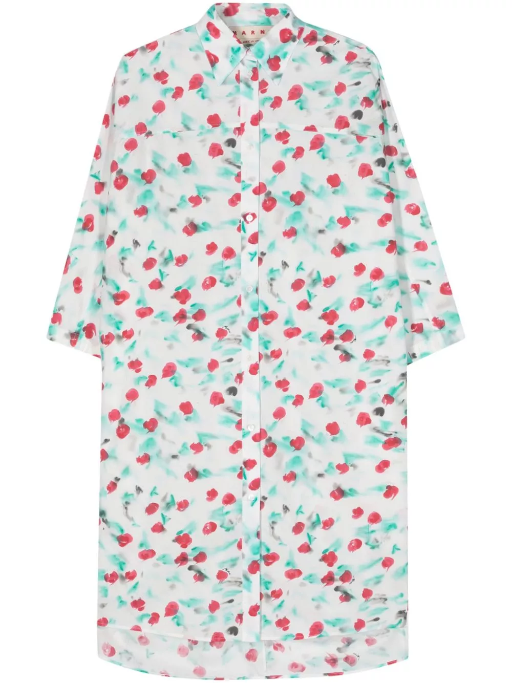 Affordable Marni reverie-print cotton shirtdress Women 0126