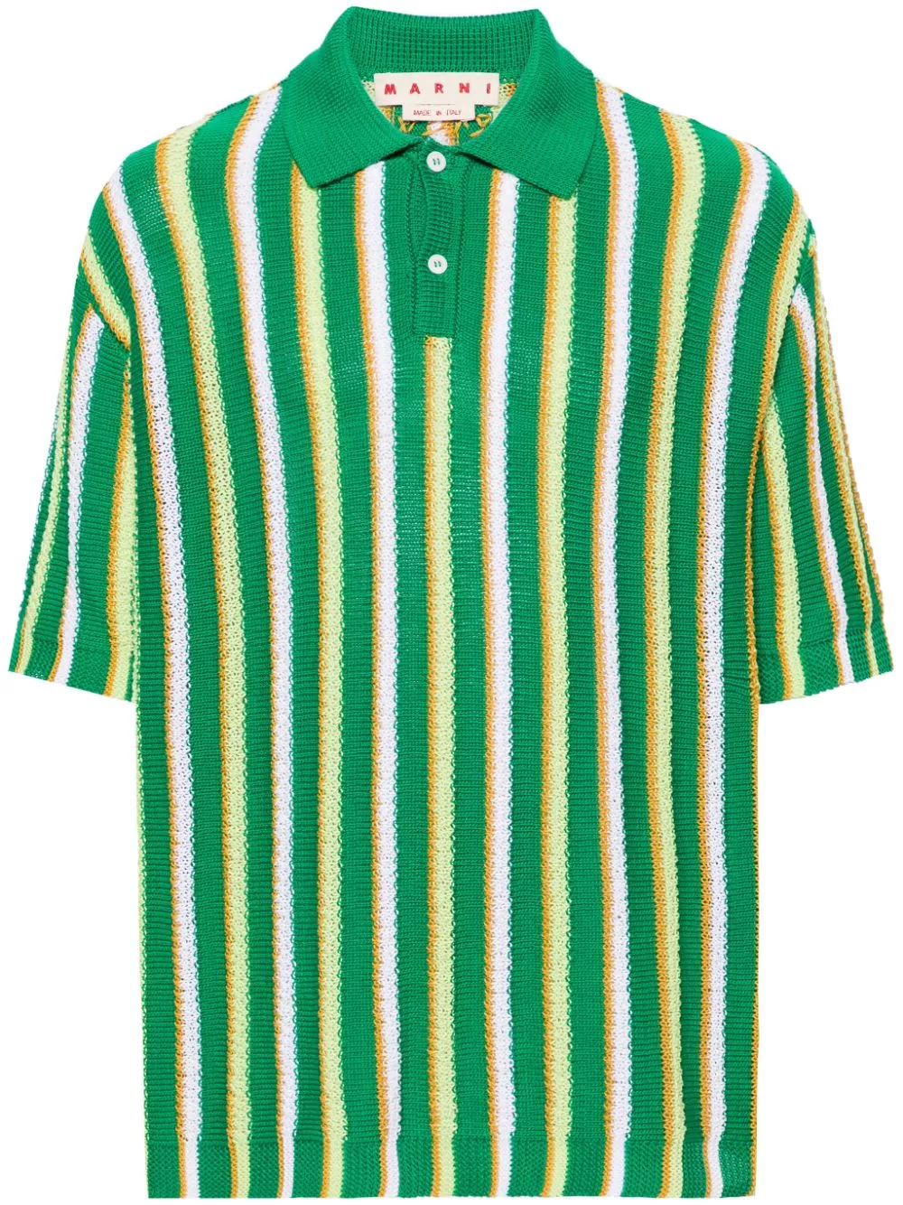 Marni striped crochet polo shirt Men 0114