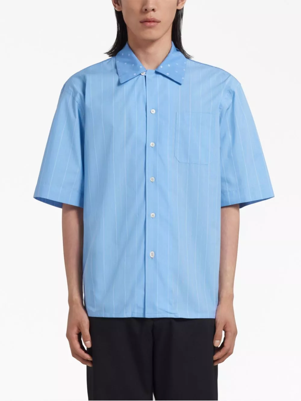 Cheap Marni pinstriped bowling shirt Men 0120