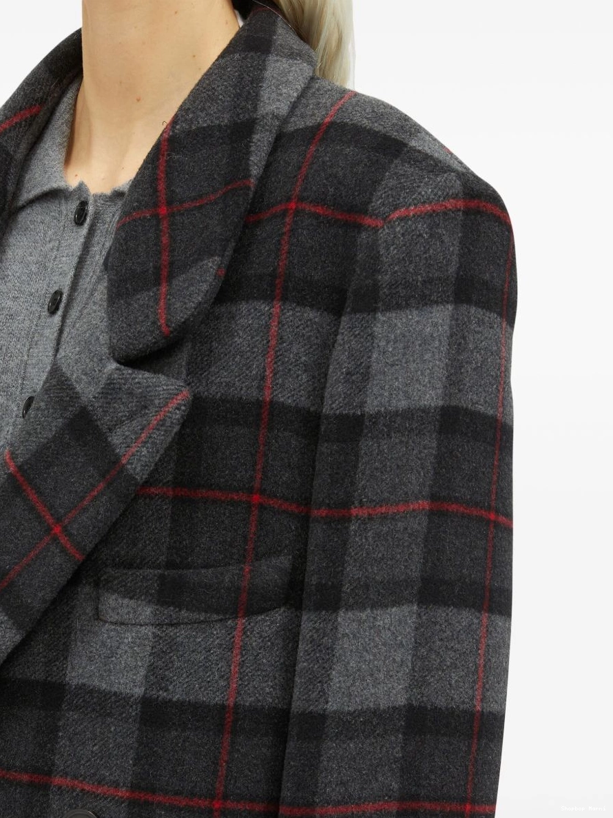 Affordable Marni double-breasted coat checked Women 0224