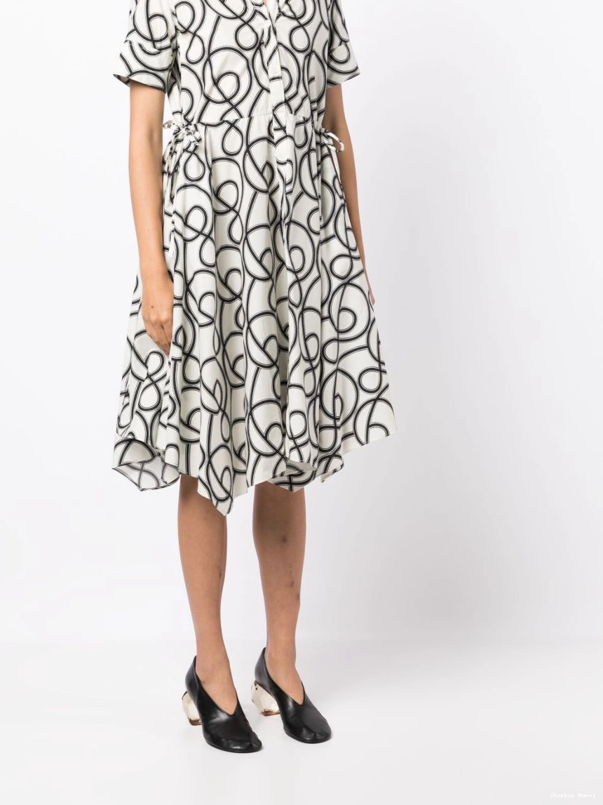 Affordable dress Women abstract-print Marni midi pleated 0211