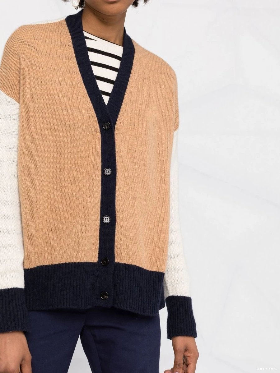 Affordable colour-block Women Marni cardigan cashmere 0223