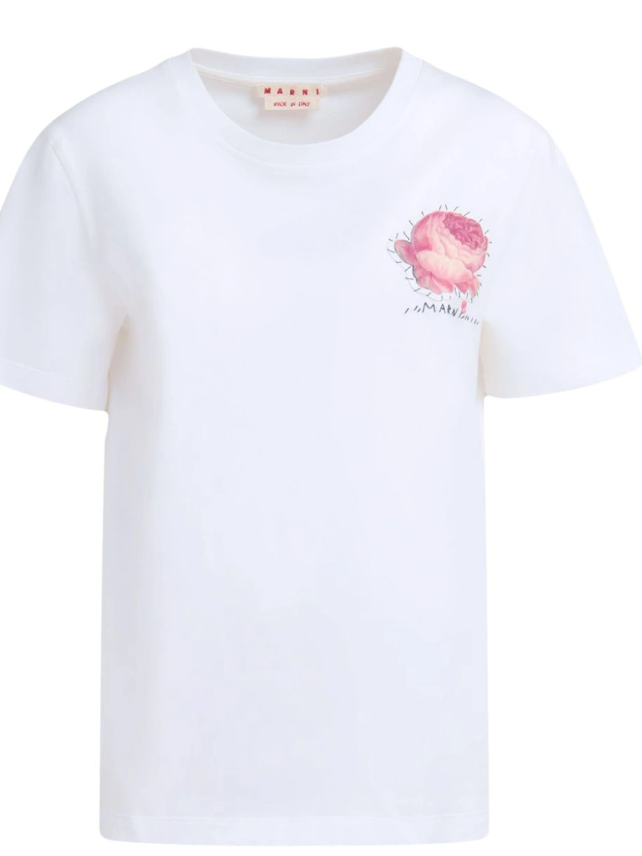 Affordable T-shirt Women floral-applique Marni cotton 0216