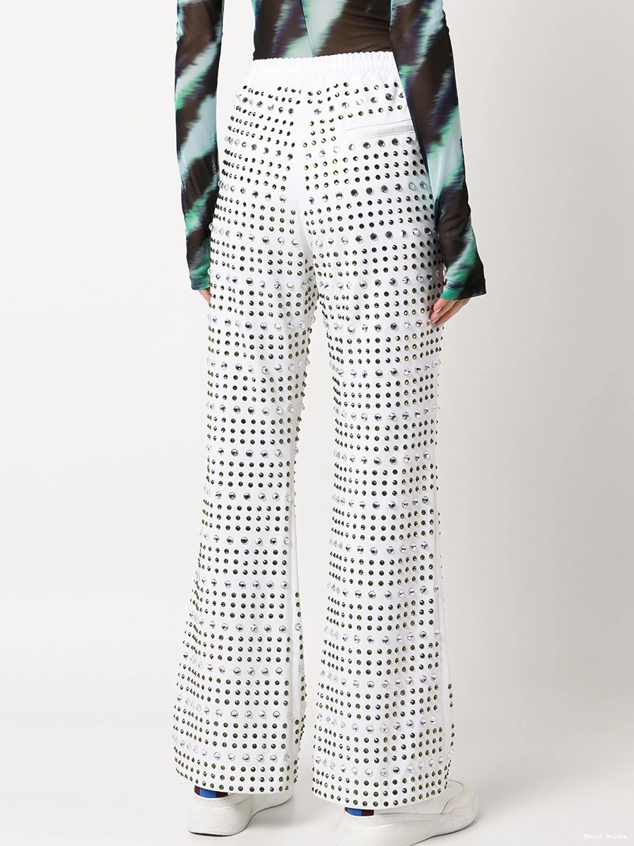 Affordable Women crystal-embellished flared trousers Marni 0210