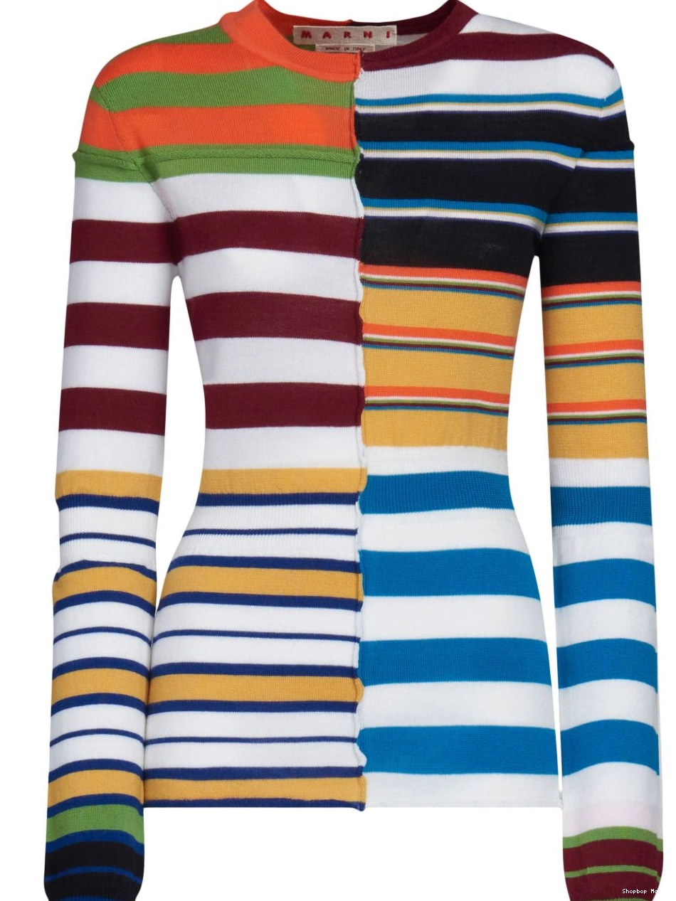 Affordable jumper Women Marni patchwork striped 0211