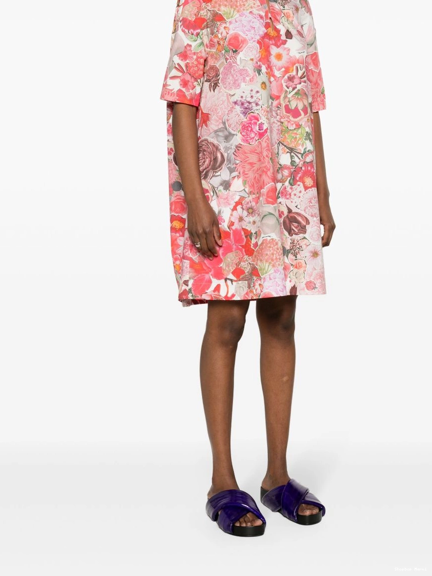 Affordable Women floral-print Kleid dress Marni cotton 0216