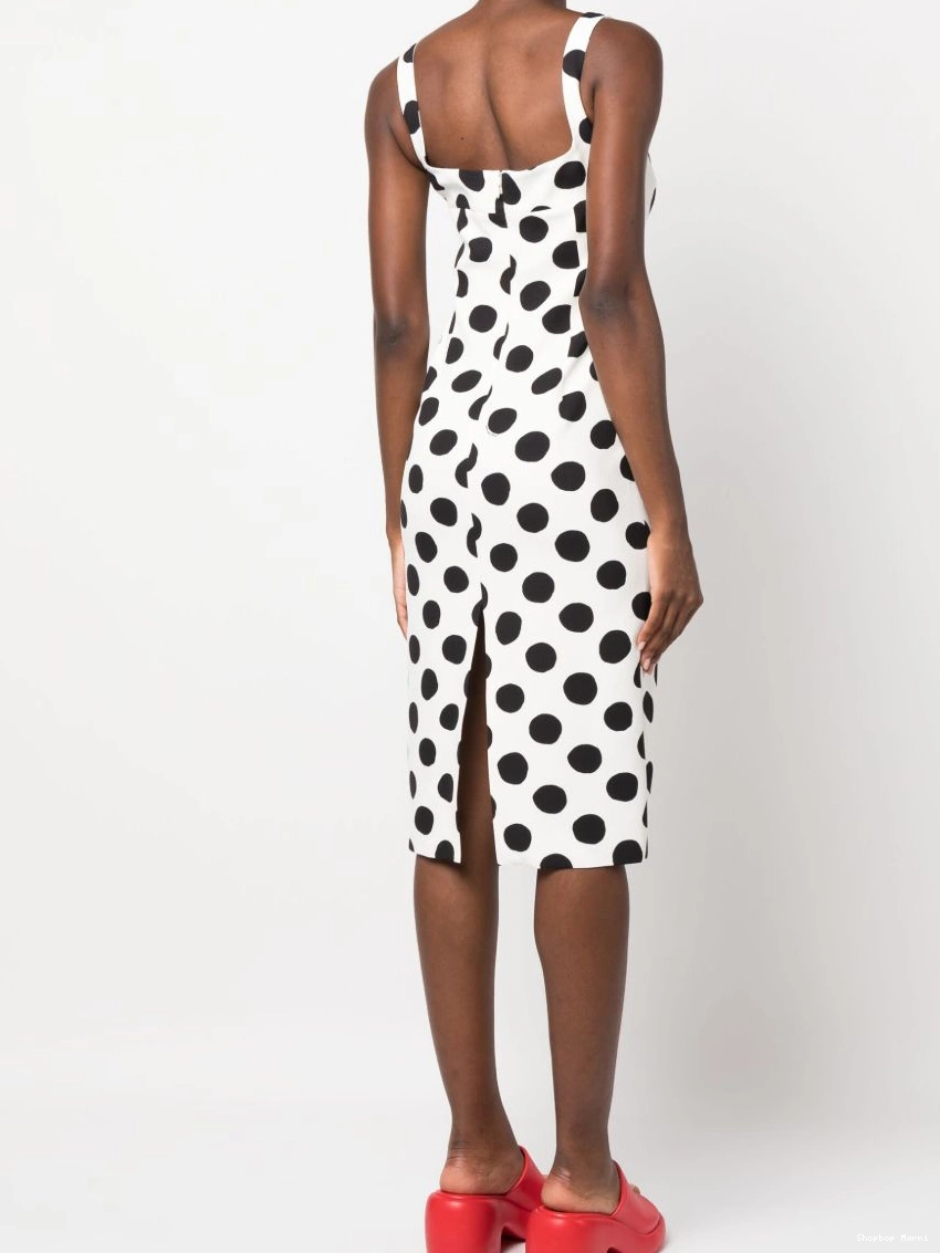 Cheap sleeveless polka Marni midi dress dot-print Women 0220