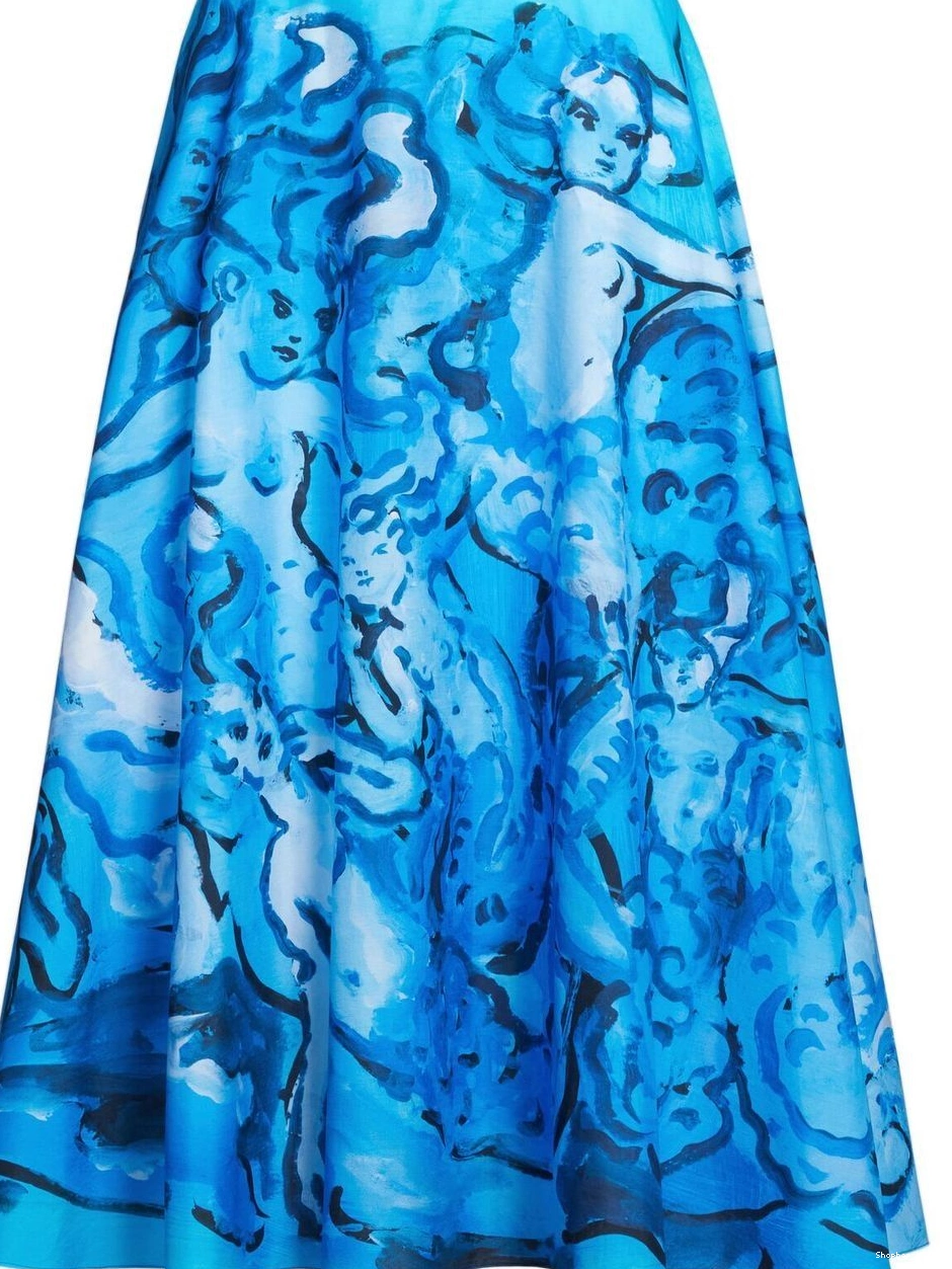 Affordable painterly-print Women Marni A-line skirt 0223