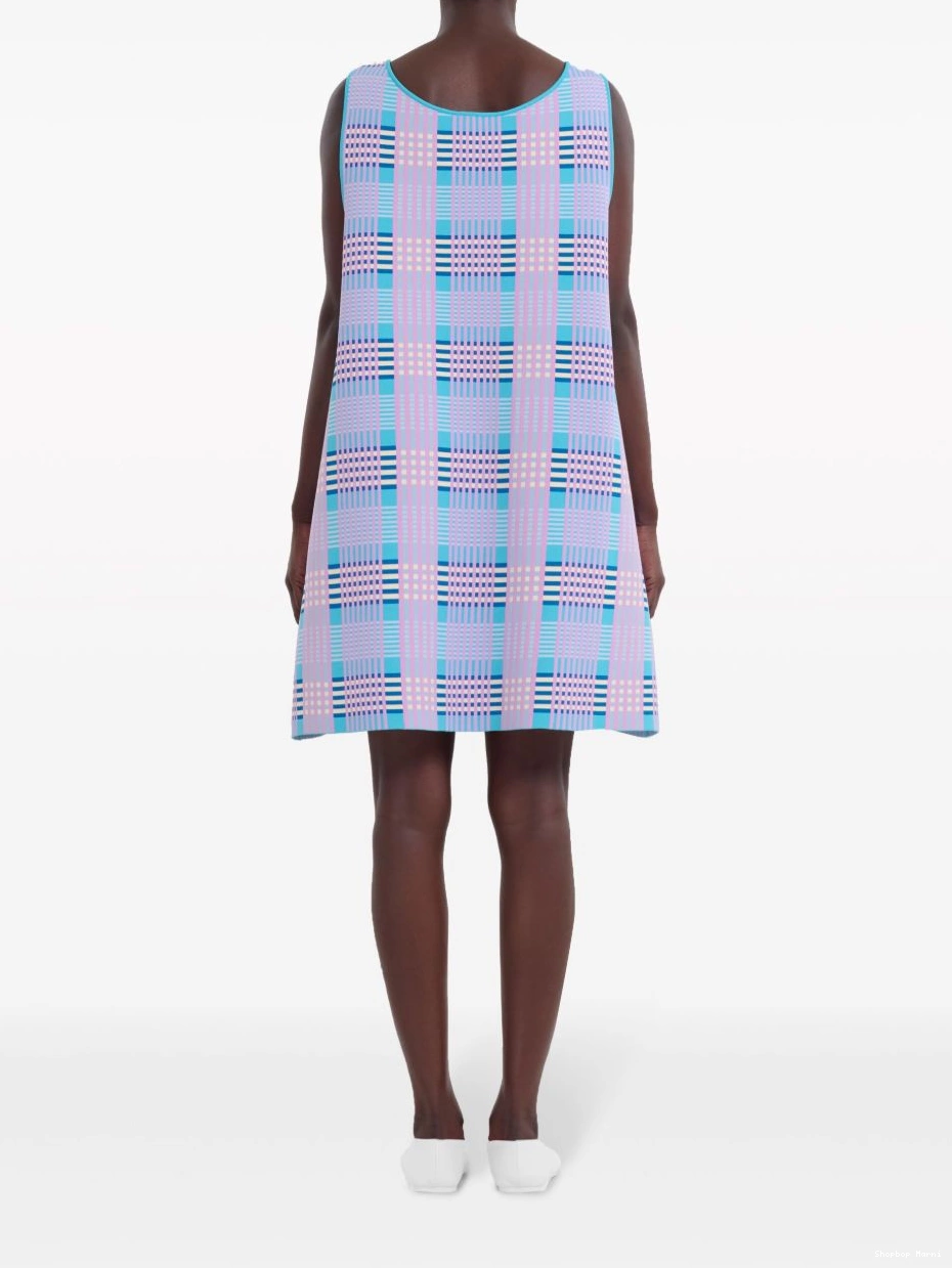 Cheap Women dress shift Marni check-print 0208