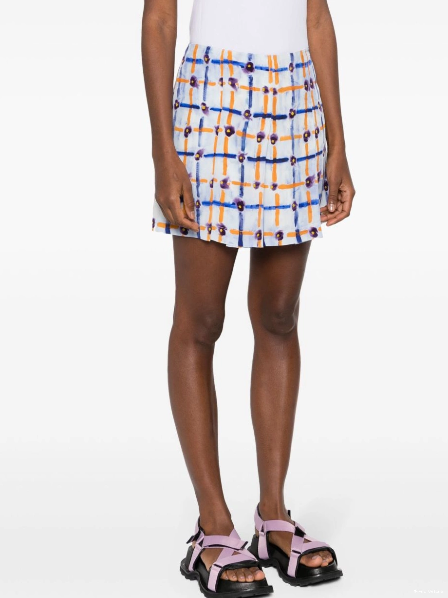 Affordable Marni Women Saraband-print skirt silk 0224