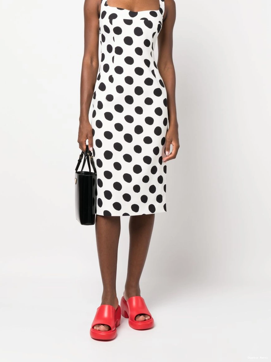 Cheap sleeveless polka Marni midi dress dot-print Women 0220