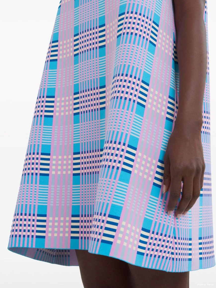 Cheap Women dress shift Marni check-print 0208