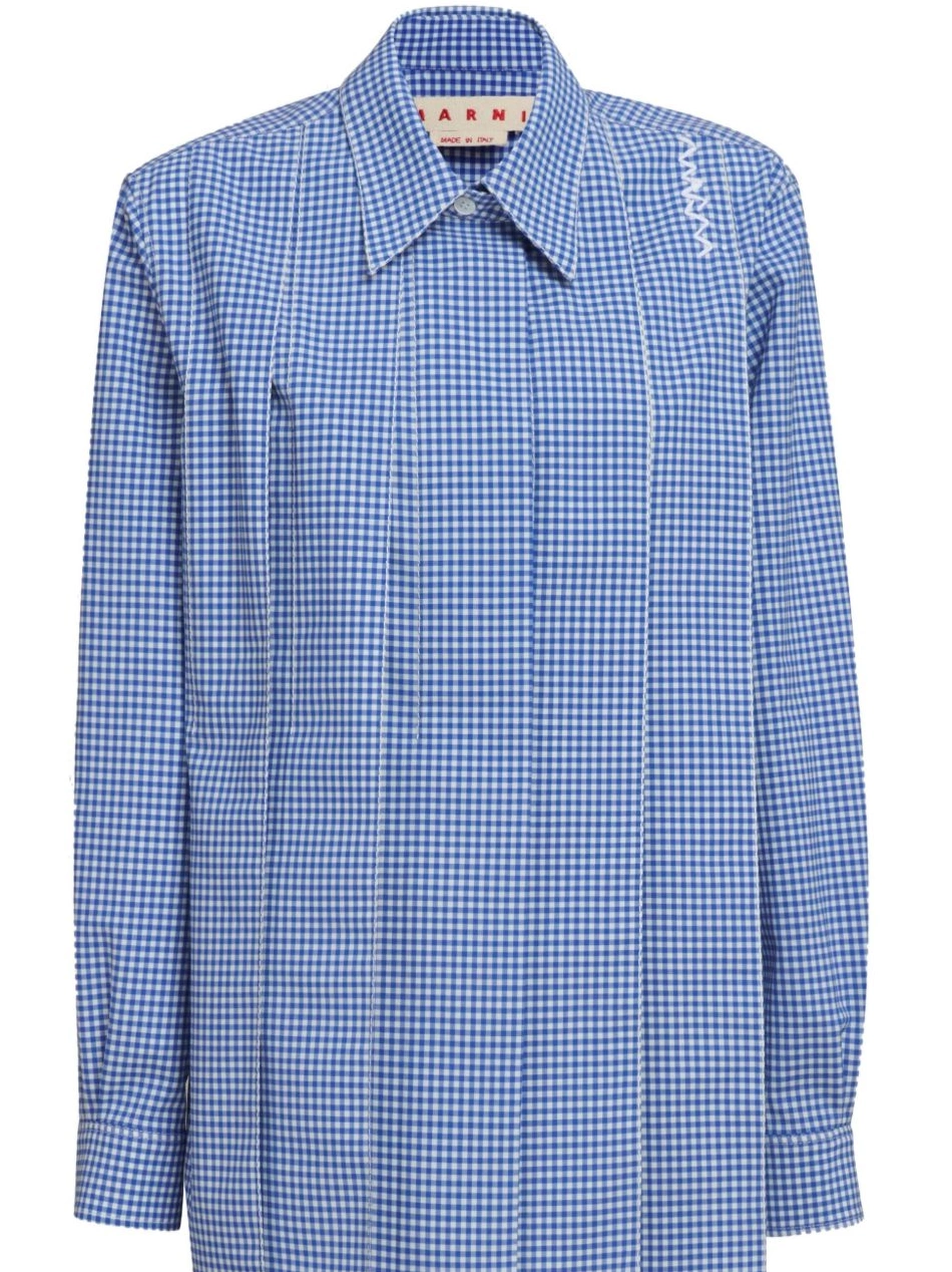 Cheap shirt Marni gingham-check pleated Women 0215