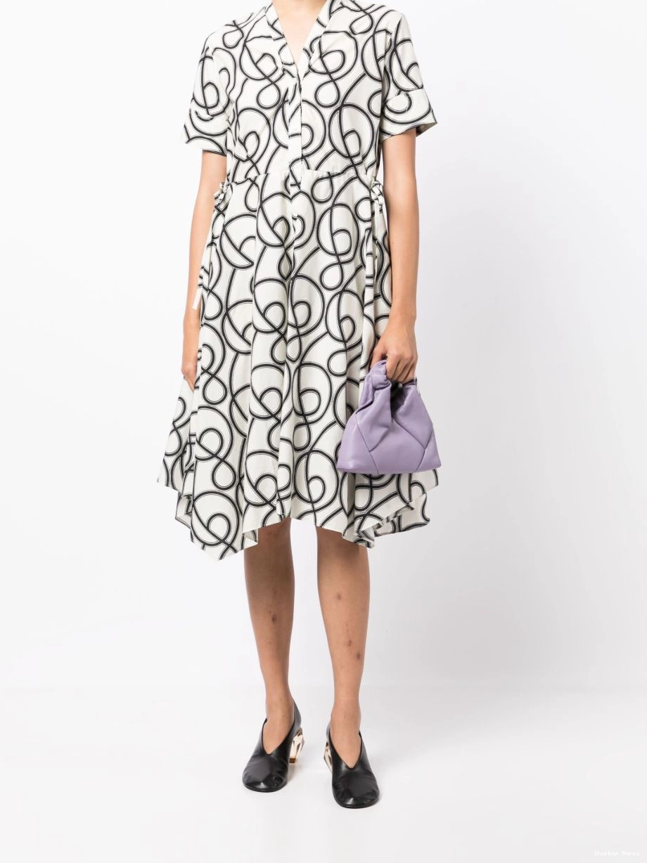 Affordable dress Women abstract-print Marni midi pleated 0215