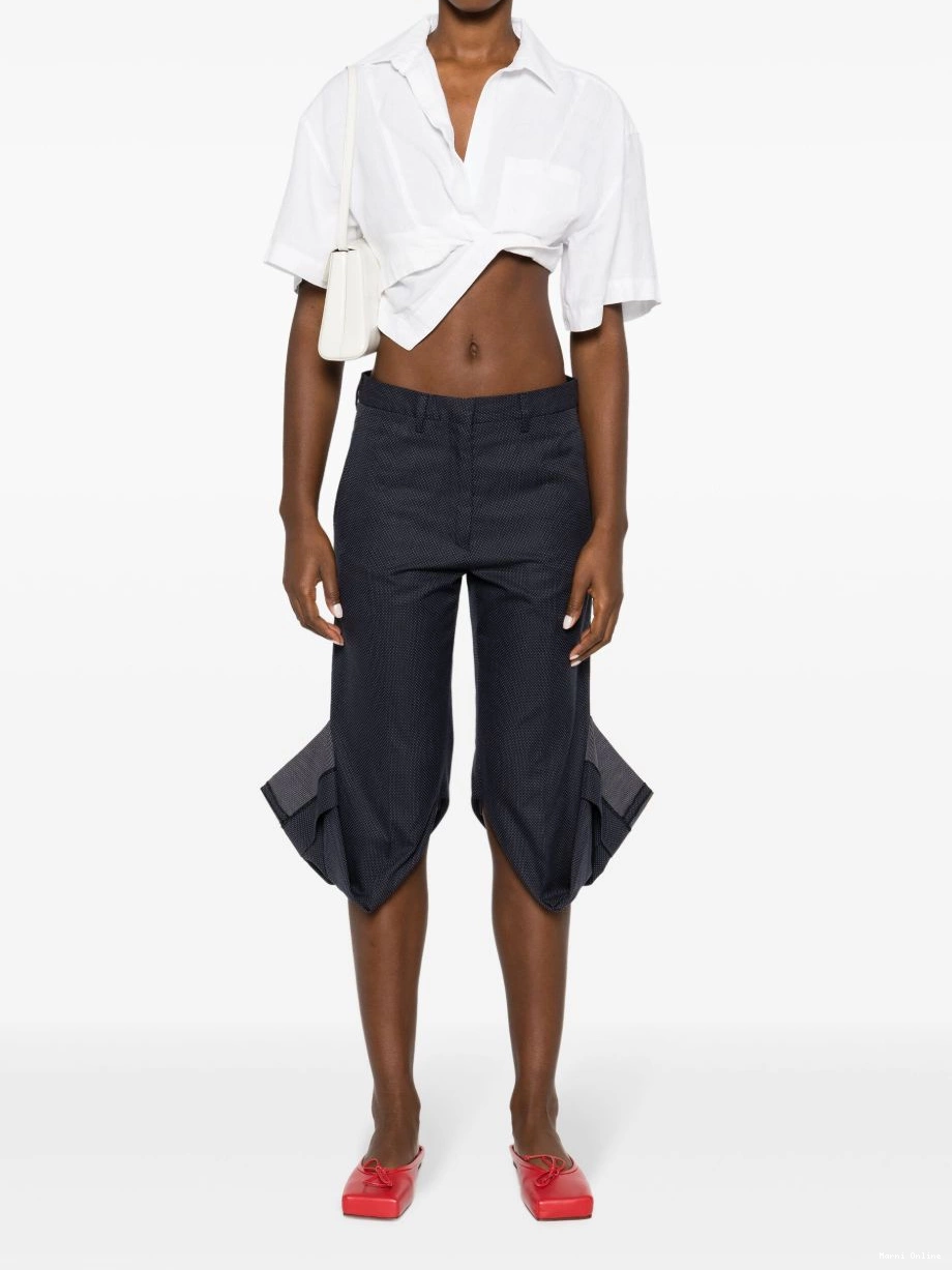 Affordable Marni pleated trousers cropped Women 0217