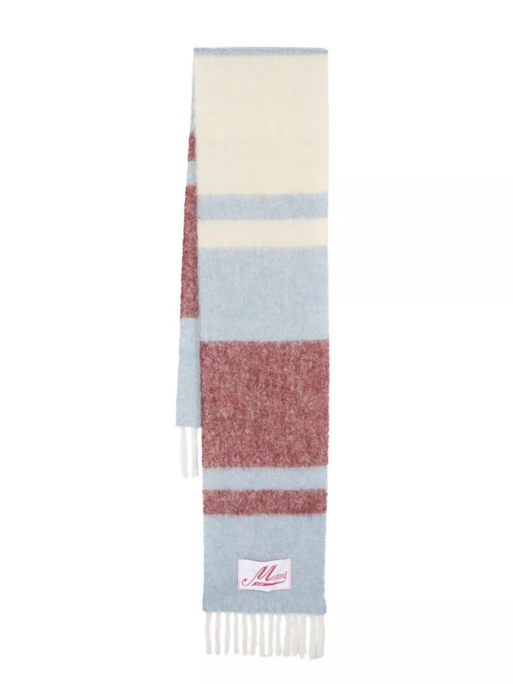 Cheap Marni striped mohair-blend scarf Women 0205