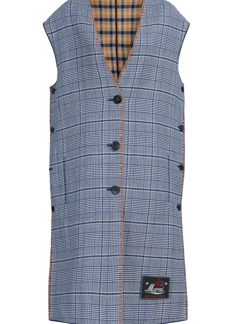 Cheap Marni check-pattern waistcoat reversible Women 0216