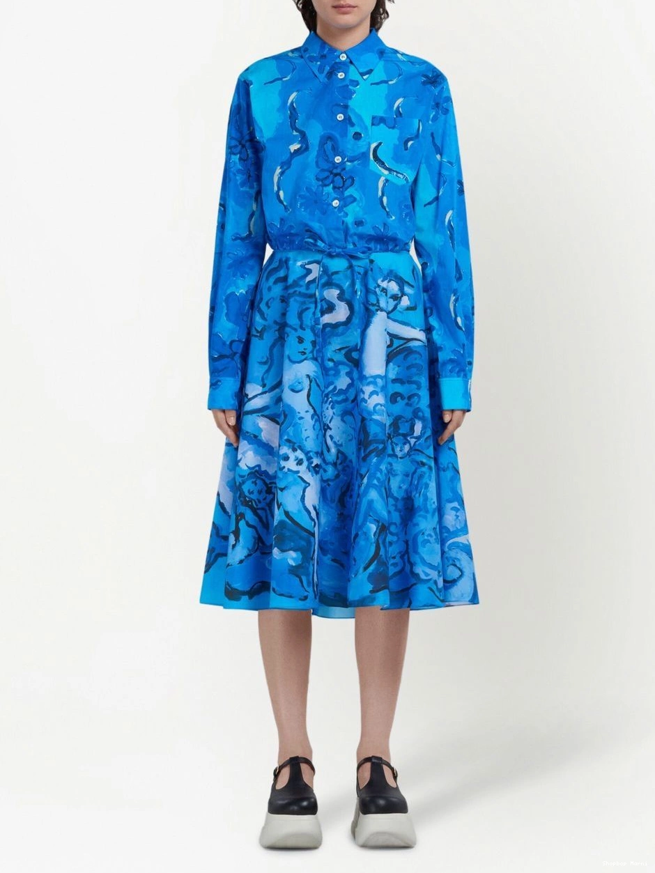 Affordable painterly-print Women Marni A-line skirt 0223