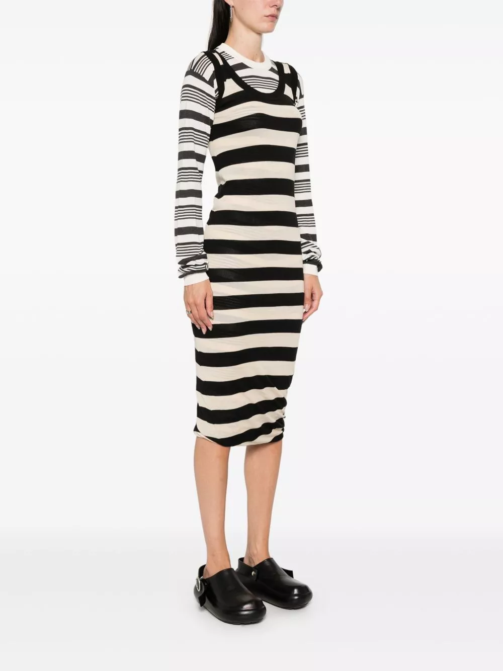 Cheap Marni stripes cotton midi dress Women 0204