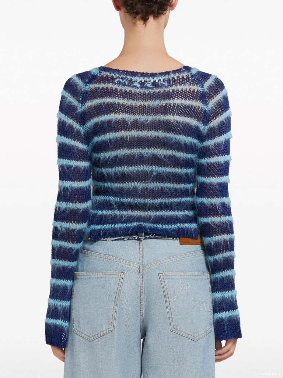 Affordable striped-pattern Marni jumper Women cotton 0219