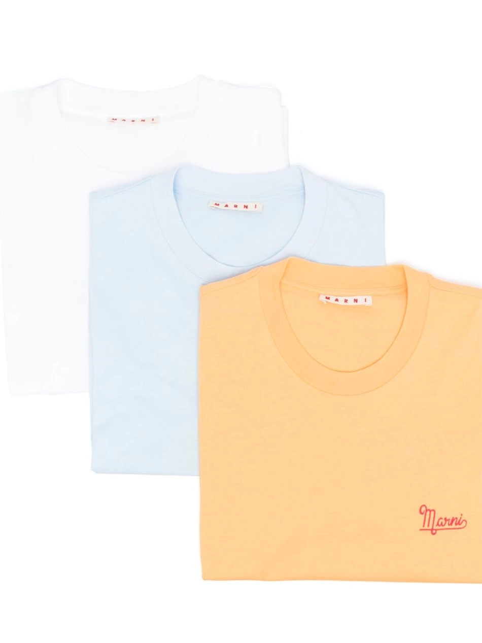 three-pack embroidered-logo Women T-shirt Marni 0223