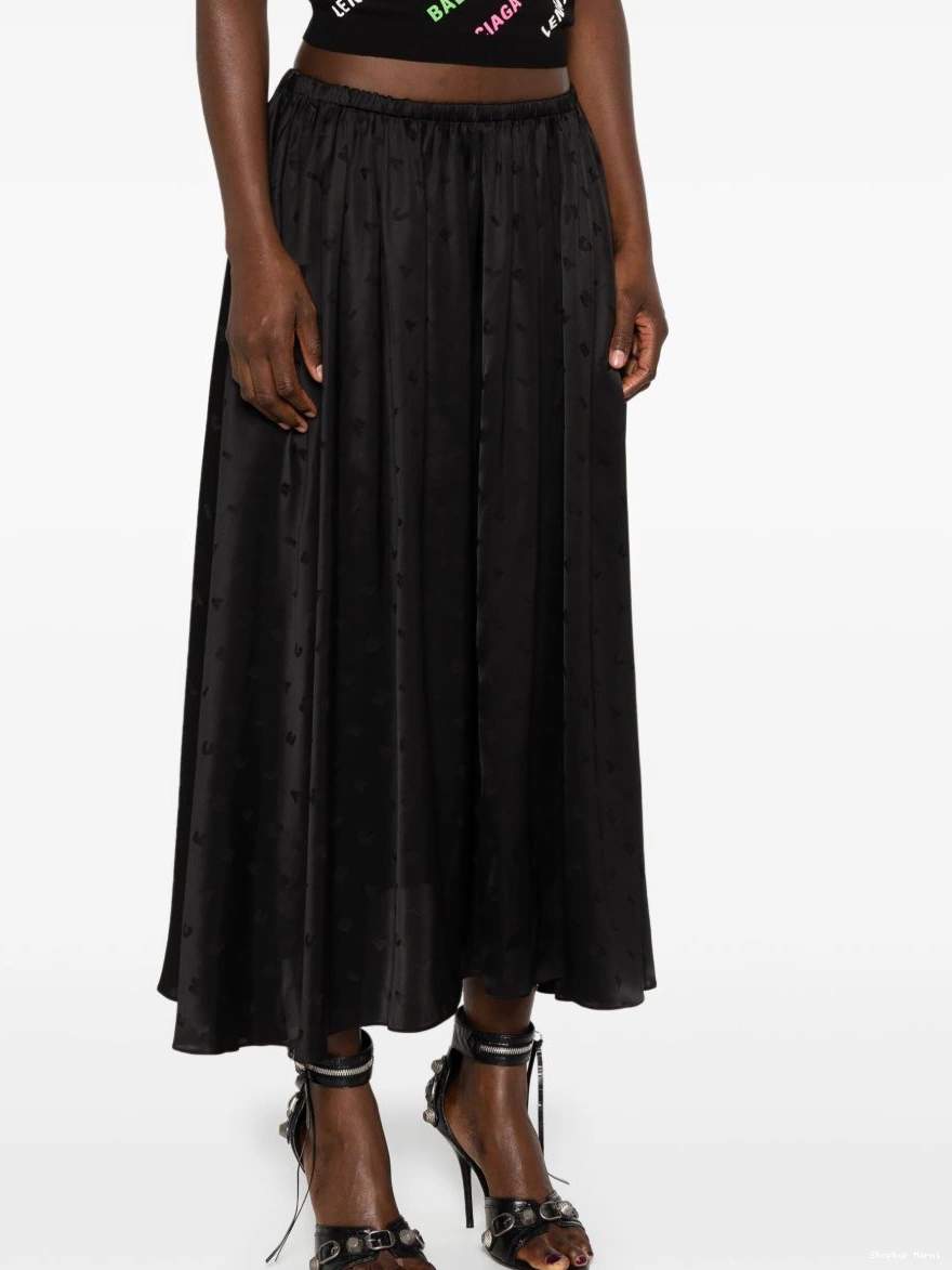 Affordable Women logo-jacquard Marni midi skirt 0212