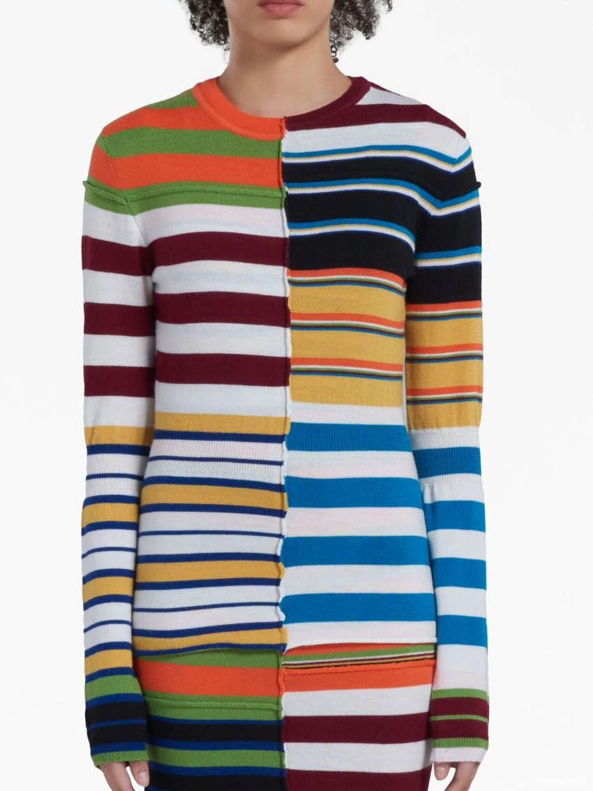 Affordable jumper Women Marni patchwork striped 0211