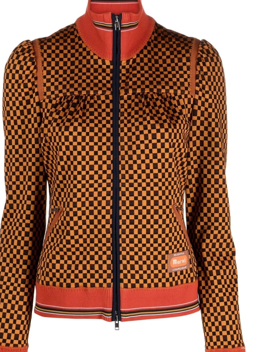 Affordable check track jacket Women zipped Marni 0224