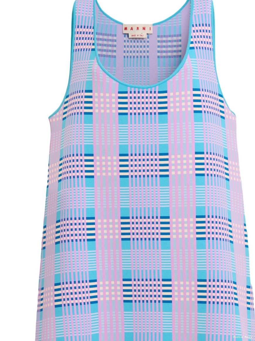 Cheap Women dress shift Marni check-print 0208