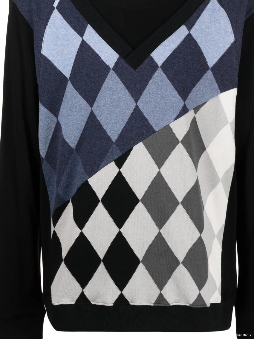 knitted jumper check-pattern Marni Women argyle 0223