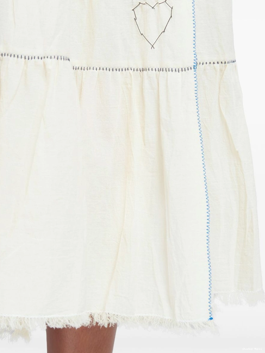 Affordable cotton skirt Marni midi logo-embroidered Women 0220