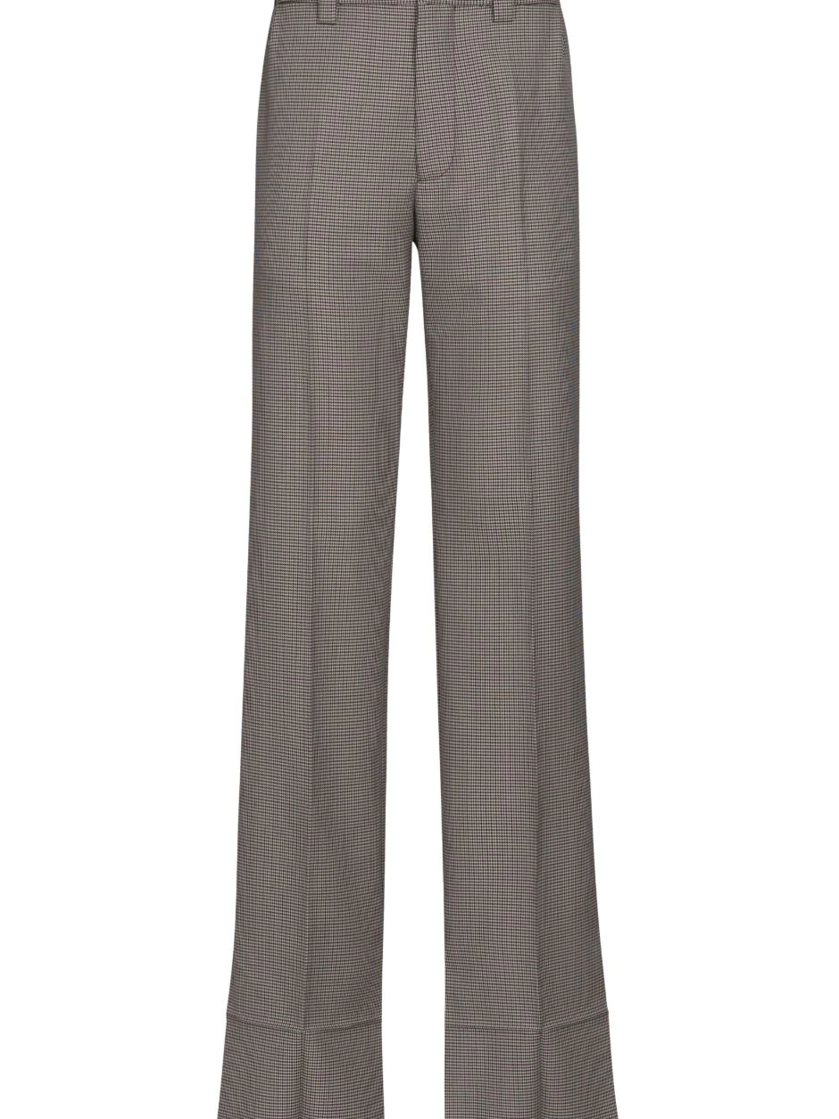 Affordable Women straight-leg Marni trousers houndstooth-pattern 0208