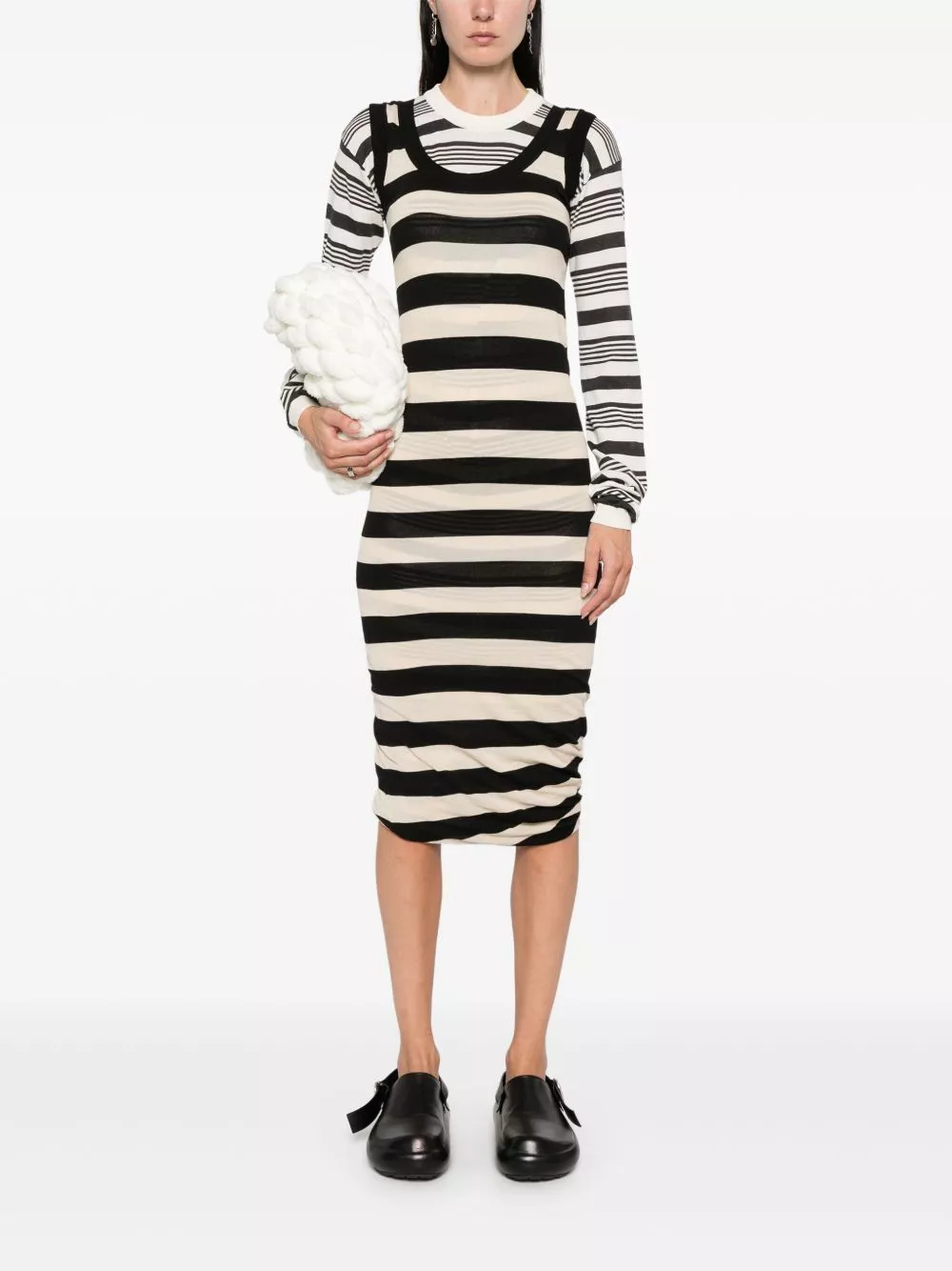 Cheap Marni stripes cotton midi dress Women 0204