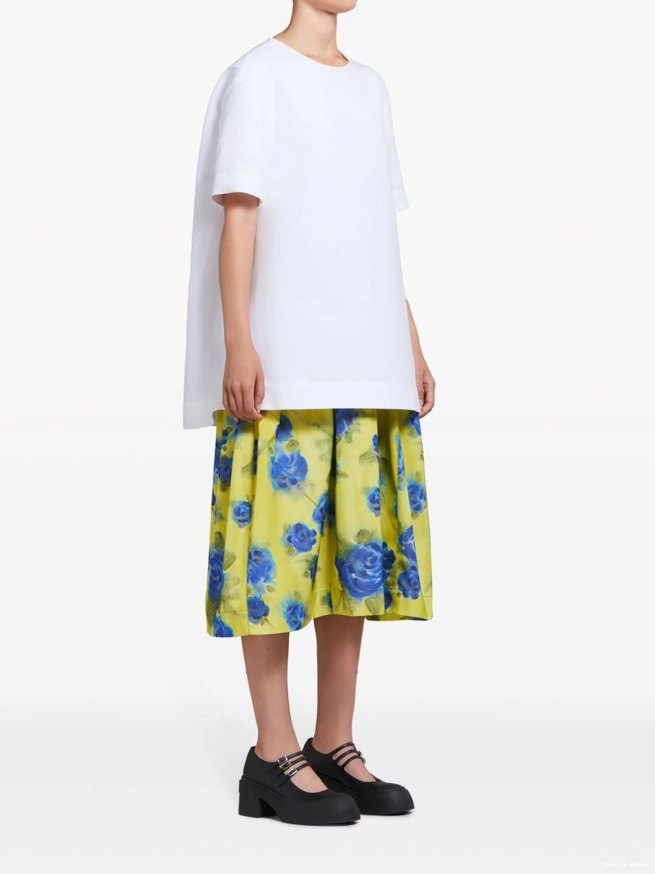 Cheap rose-pattern Marni Women midi print skirt 0211