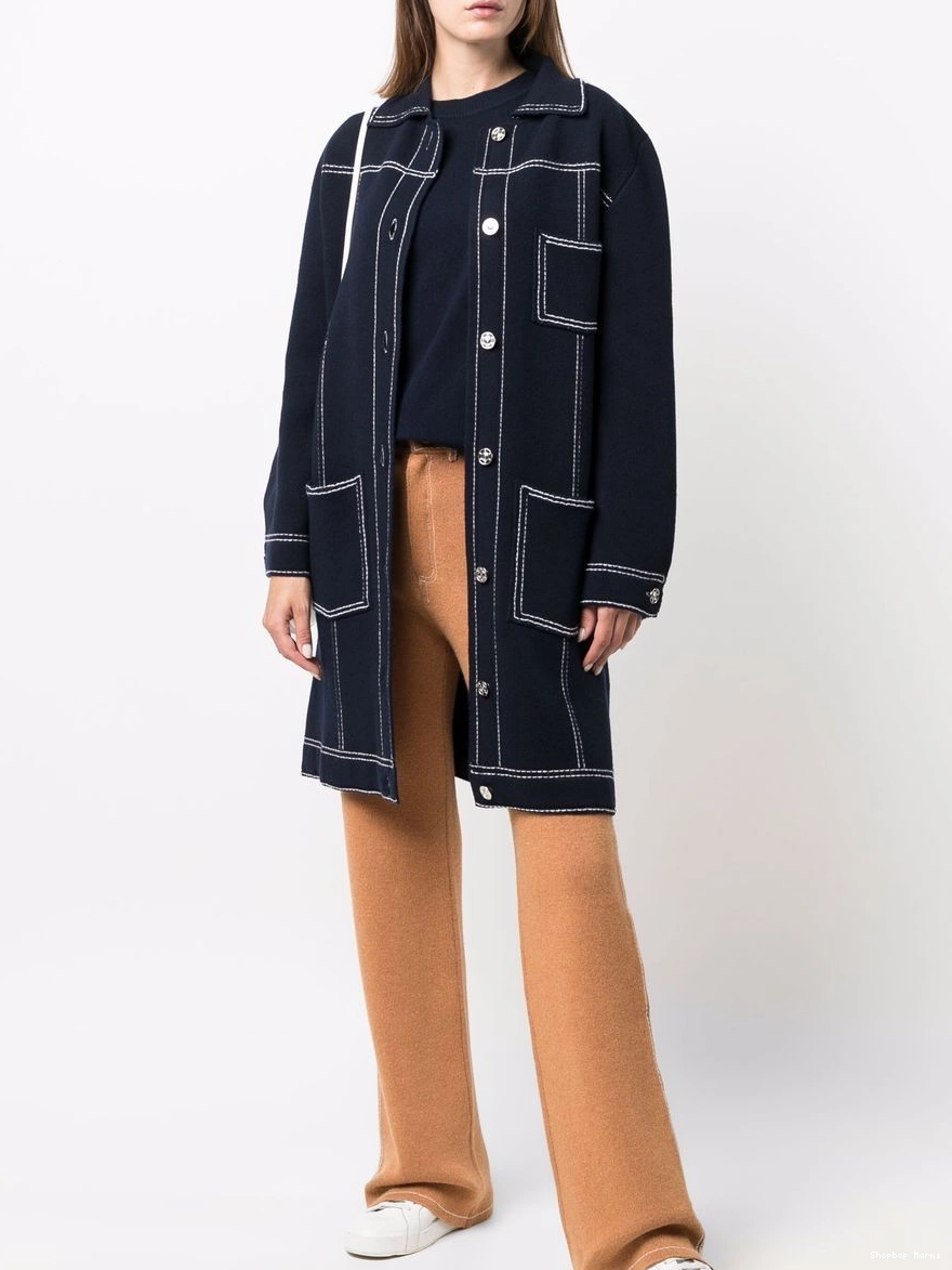 Affordable coat Women single-breasted contrast-stitching Marni 0220