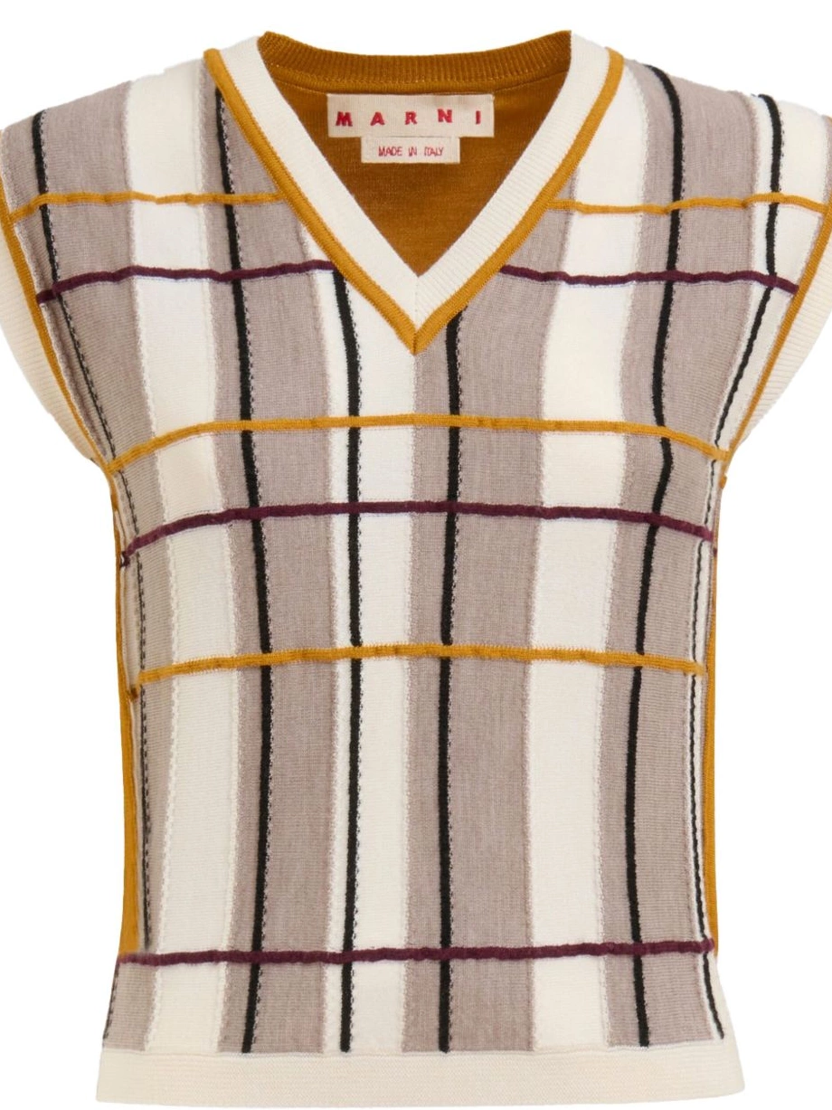 Affordable wool Women plaid-check vest Marni 0217