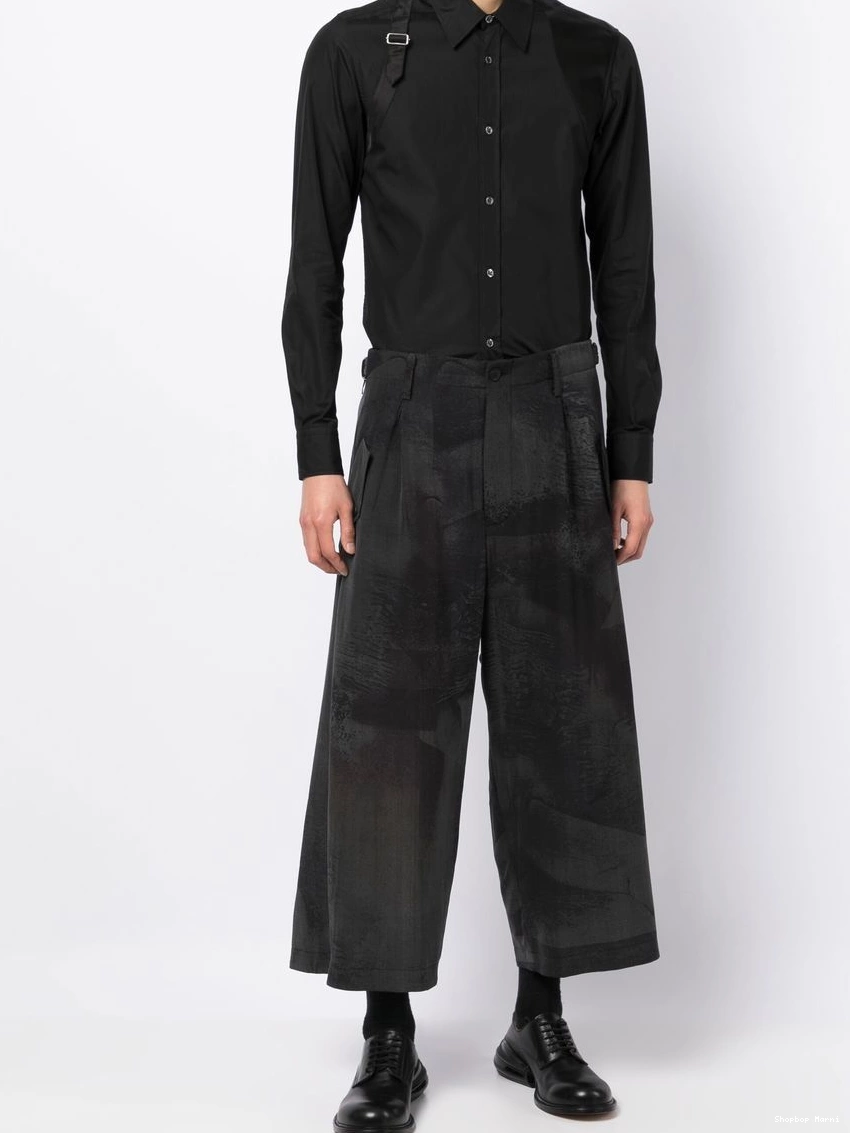 Cheap wide-leg Women Marni cropped trousers 0213