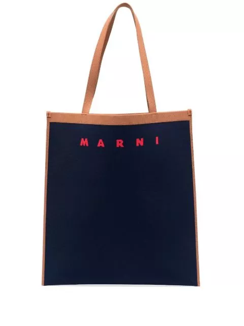 Affordable Marni intarsia-logo tote bag Men 0206