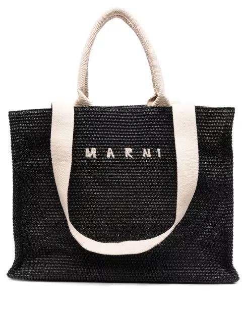 Cheap Marni embroidered-logo tote bag Men 0206