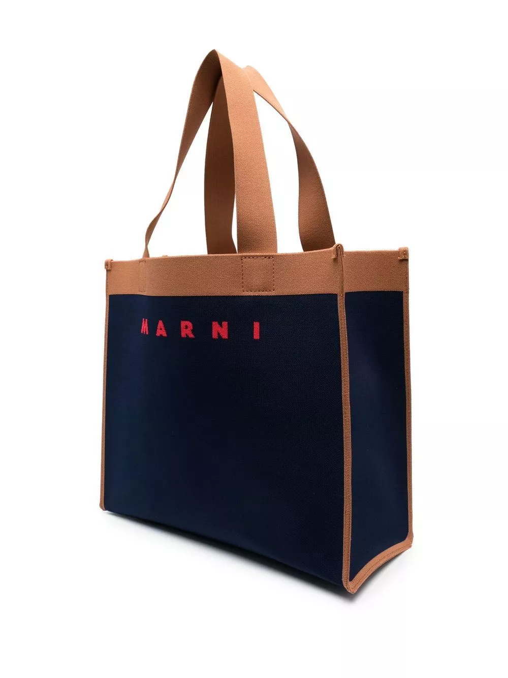 Cheap Marni logo-print contrast-trim tote Men 0206